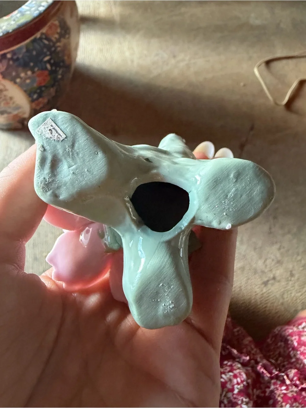 Pink Porcelain Floral Accent Figurine - Home Accents